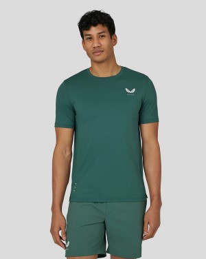 Castore Active Short Sleeve T-Shirt Zöld | 4026-ZDNHW