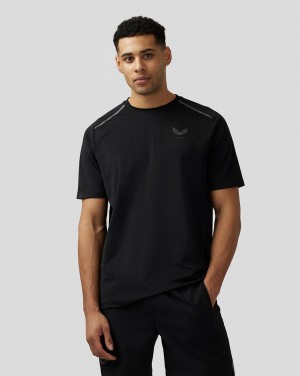 Castore Apex Aeromesh T-Shirt Fekete | 8591-STAJW