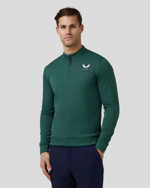 Castore Golf Club Classic Quarter Zip Top Zöld | 1539-NWYHT