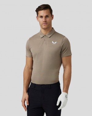 Castore Golf Engineered Knit Polo Clay | 1870-FKXYO