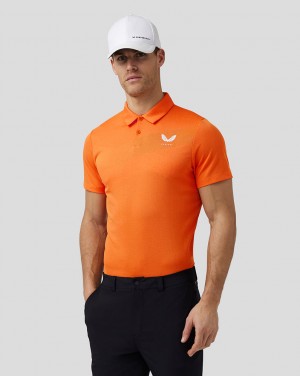 Castore Golf Engineered Knit Polo Mélynarancssárga | 8502-ZONDM