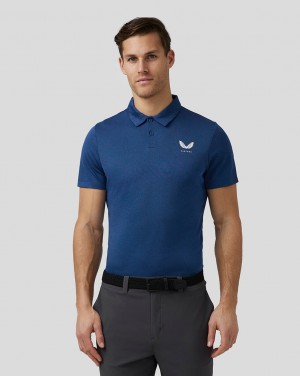 Castore Golf Engineered Knit Polo Sötétkék | 0234-BINLY