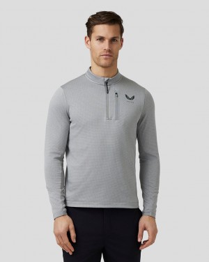 Castore Golf Pinnacle Tech Half Zip Top Steel | 6581-JLWAI