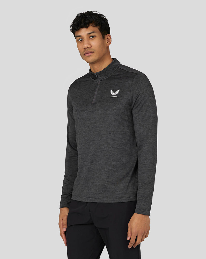 Castore Active Long Sleeve Marl Quarter Zip Gunmetal | 3561-YKMRH