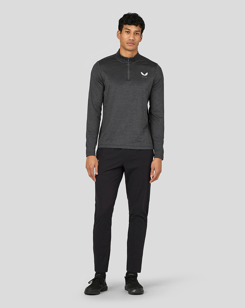 Castore Active Long Sleeve Marl Quarter Zip Gunmetal | 6124-DBPMN