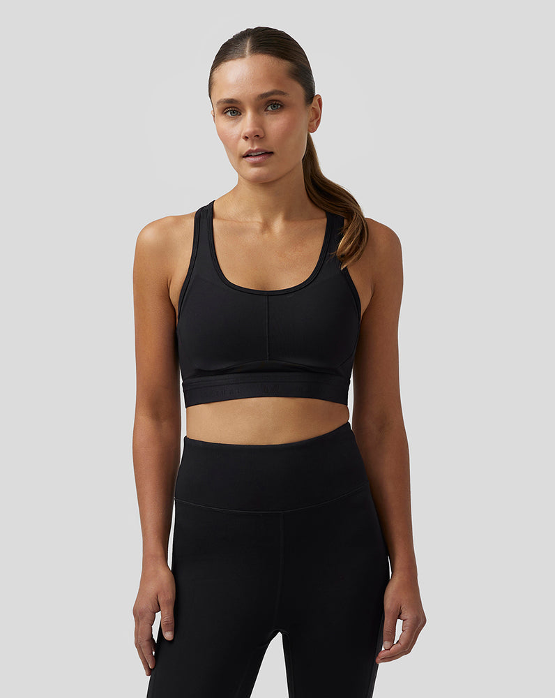 Castore Active Supportive Medium Impact Bra Fekete | 8301-HTKMZ