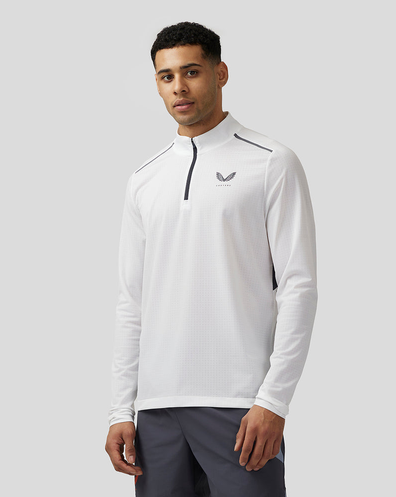 Castore Apex Aeromesh Quarter Zip Fehér | 6972-MQNHJ