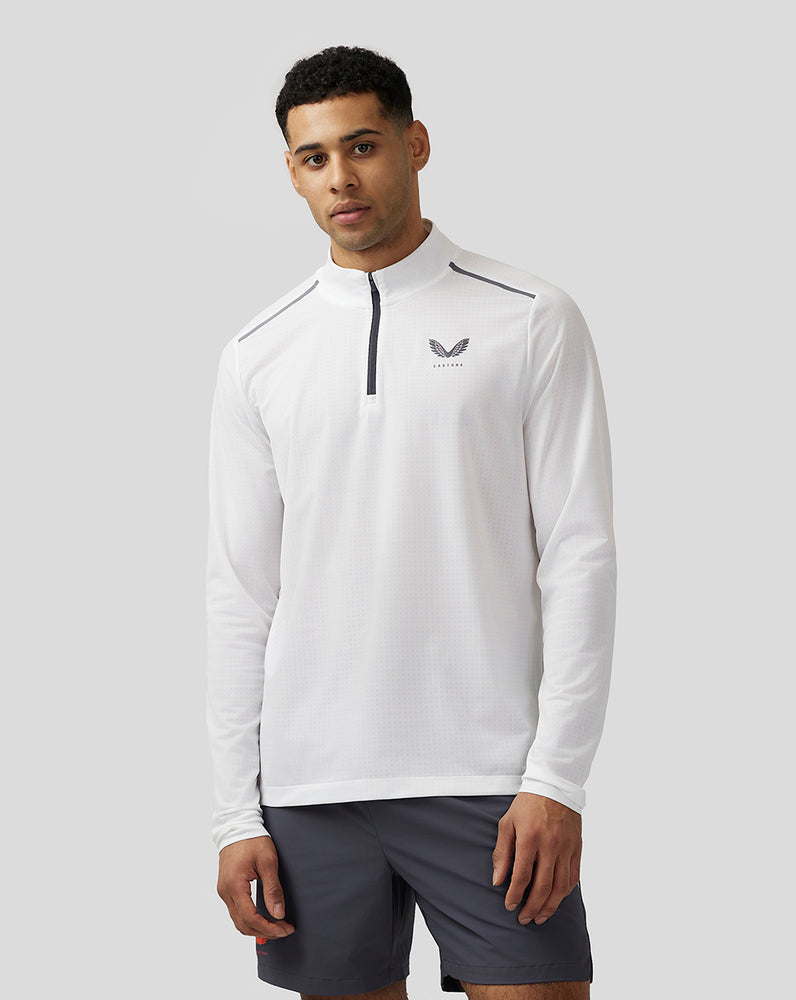 Castore Apex Aeromesh Quarter Zip Fehér | 6972-MQNHJ