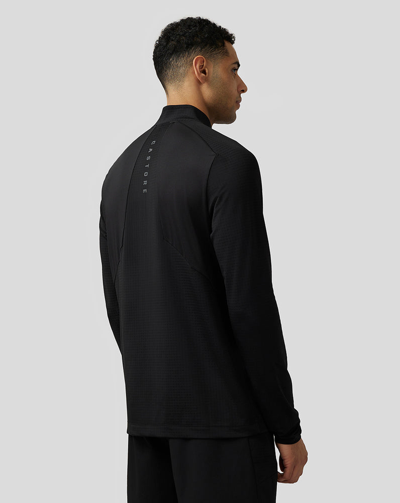 Castore Apex Aeromesh Quarter Zip Fekete | 5612-OJPSK