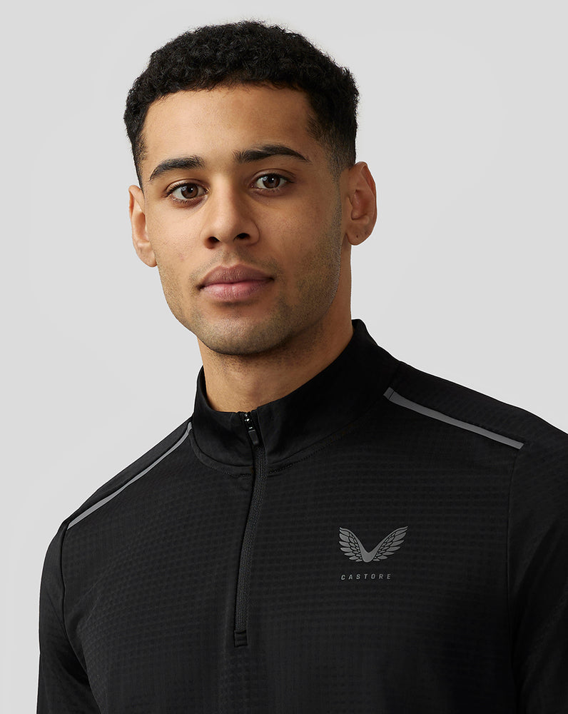 Castore Apex Aeromesh Quarter Zip Fekete | 7406-OMDSW