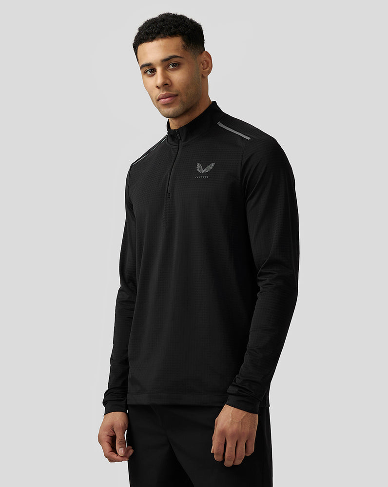 Castore Apex Aeromesh Quarter Zip Fekete | 7406-OMDSW