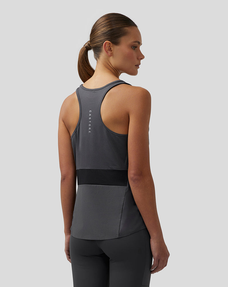 Castore Apex Lightweight Panelled Tank Top Gunmetal | 1829-KJGVX