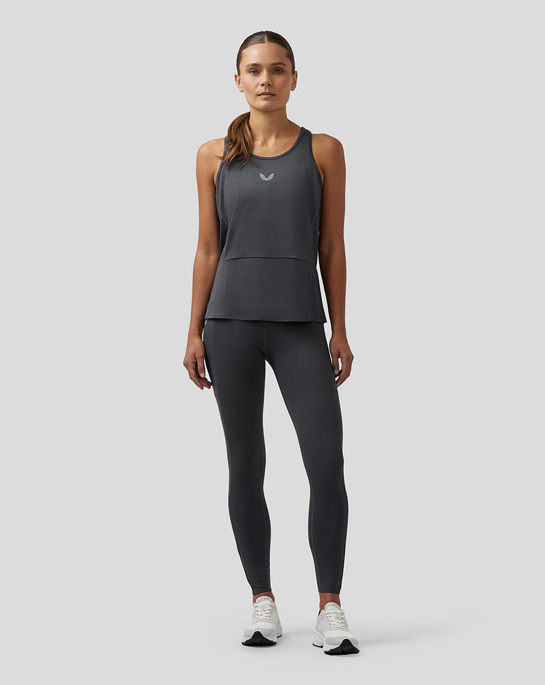 Castore Apex Lightweight Panelled Tank Top Gunmetal | 1829-KJGVX