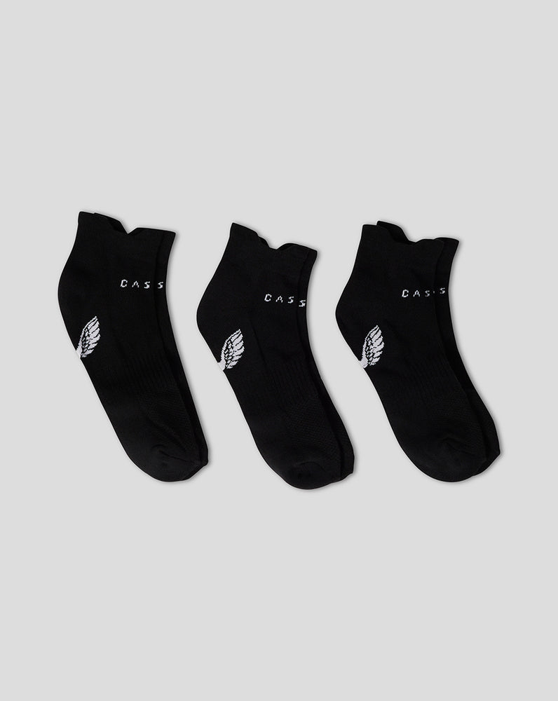 Castore Cushioned Ankle Socks 3 Pack Fekete | 1736-AHKSM