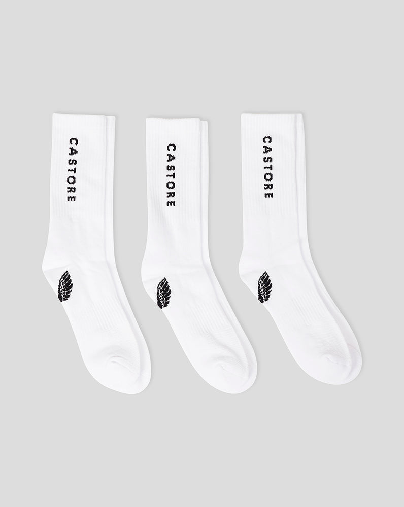 Castore Cushioned Crew Socks 3 Pack Fehér | 0218-FISBJ