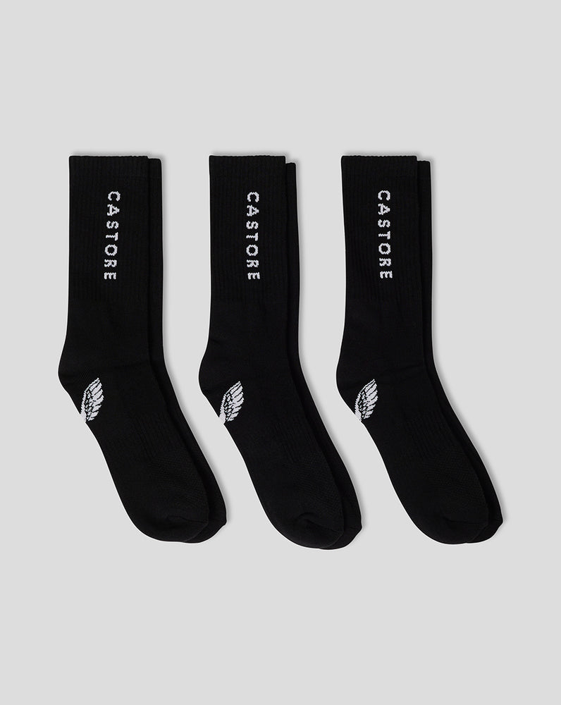 Castore Cushioned Crew Socks 3 Pack Fekete | 8516-GPXMI