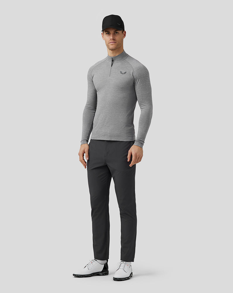 Castore Golf Body Mapped Seamless Quarter Zip Top Steel | 0284-NLDTY