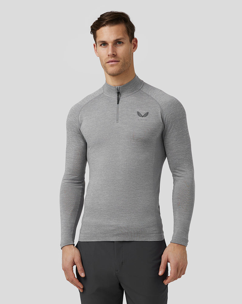 Castore Golf Body Mapped Seamless Quarter Zip Top Steel | 0284-NLDTY