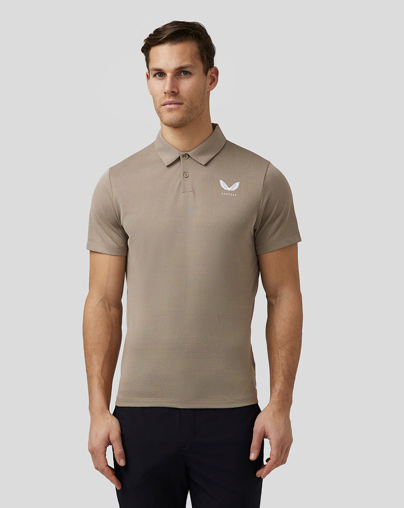 Castore Golf Engineered Knit Polo Clay | 6538-SJLTV