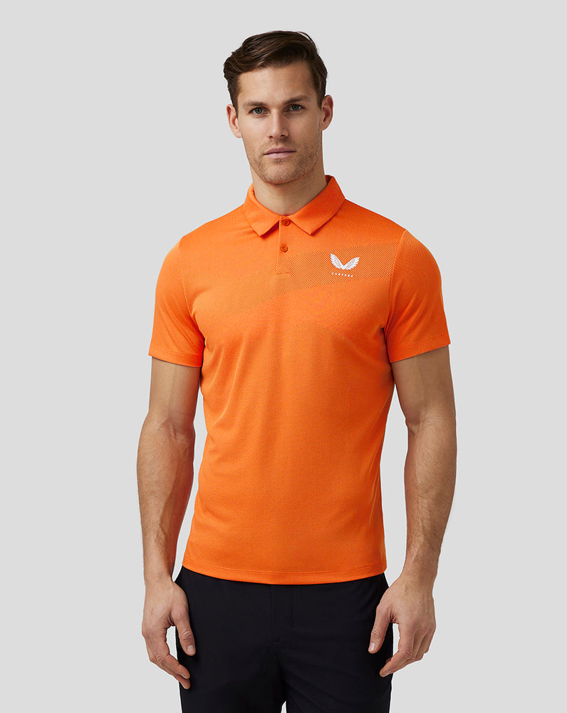 Castore Golf Engineered Knit Polo Mélynarancssárga | 8502-ZONDM