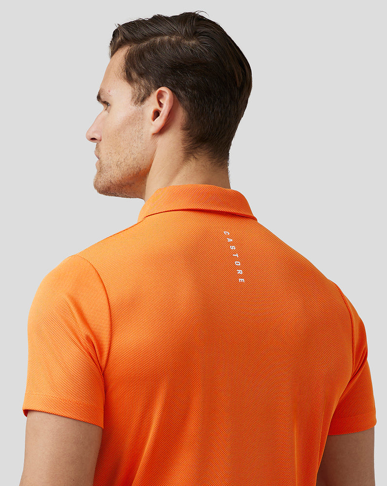 Castore Golf Engineered Knit Polo Mélynarancssárga | 8502-ZONDM