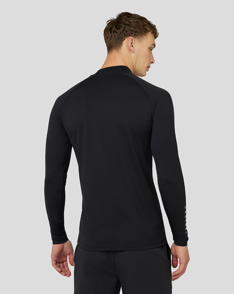 Castore Golf Long Sleeve Mock Neck Base Layer Fekete | 0516-DJFNZ