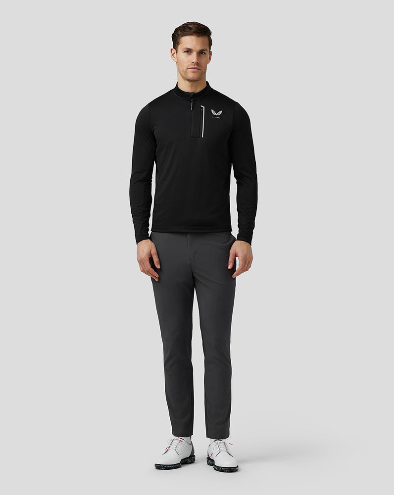 Castore Golf Pinnacle Tech Half Zip Top Fekete | 0429-NJVIF