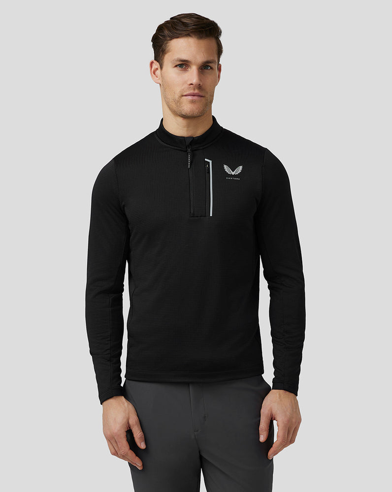 Castore Golf Pinnacle Tech Half Zip Top Fekete | 0429-NJVIF