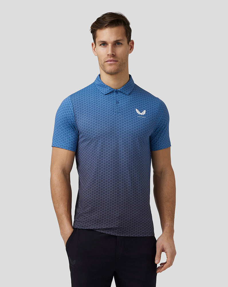 Castore Golf Print Polo Kék | 0689-OHZCT