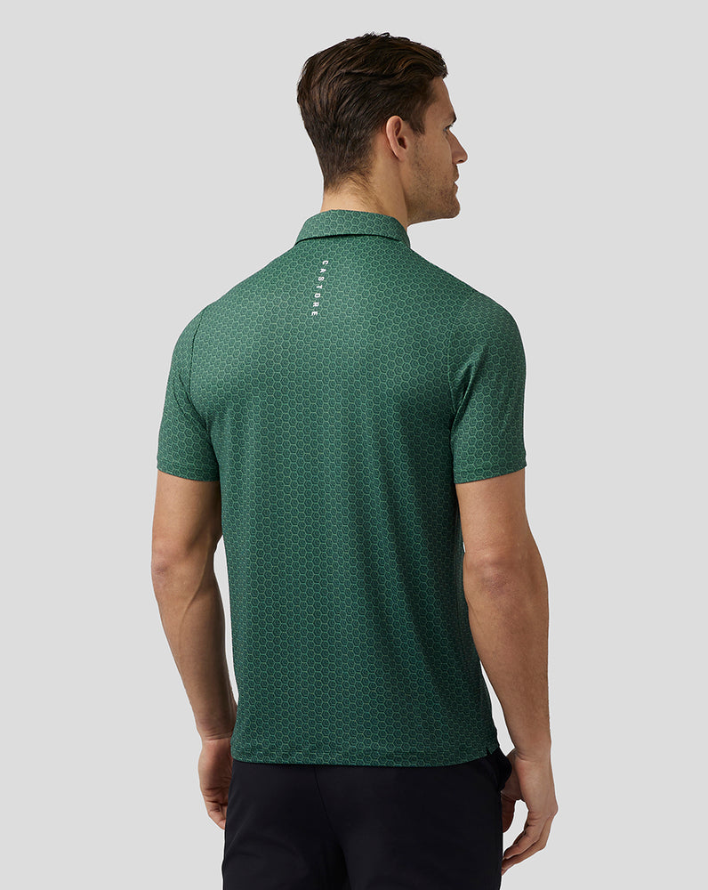 Castore Golf Printed Polo Zöld | 4701-YAOFB