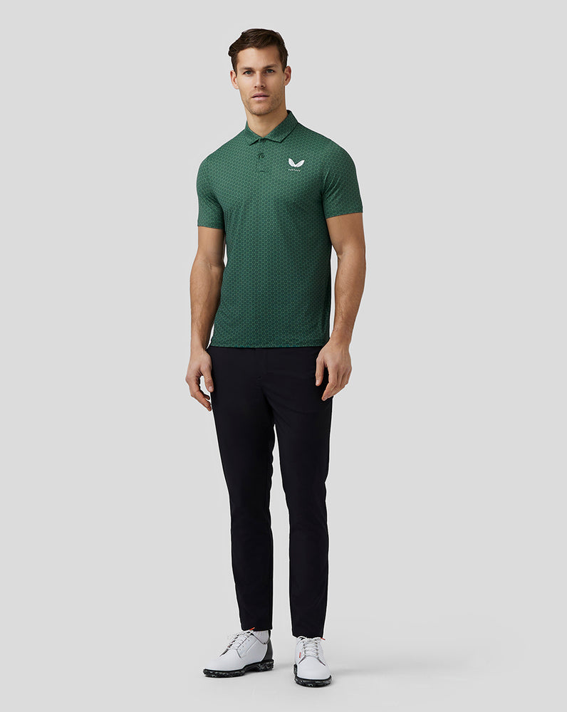 Castore Golf Printed Polo Zöld | 4701-YAOFB