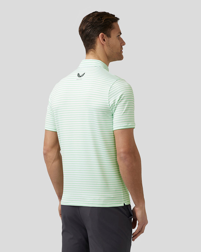 Castore Golf Yarn Dye Stripe Polo Lime | 0463-DTAYB