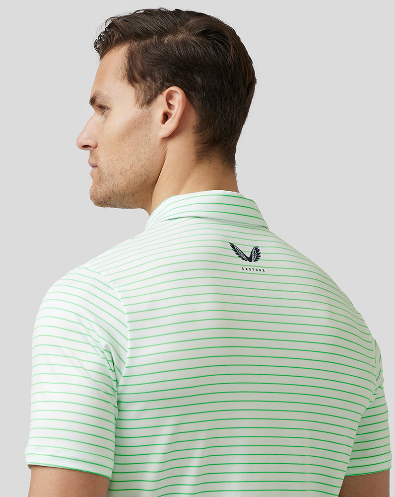 Castore Golf Yarn Dye Stripe Polo Lime | 4531-RJIZO