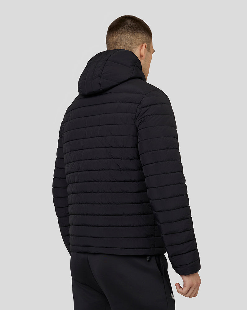 Castore Hooded Puffer Jacket Fekete | 1824-JEBDX