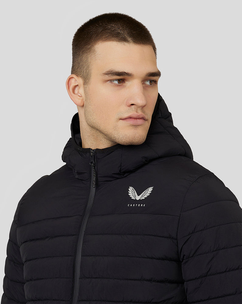 Castore Hooded Puffer Jacket Fekete | 1824-JEBDX