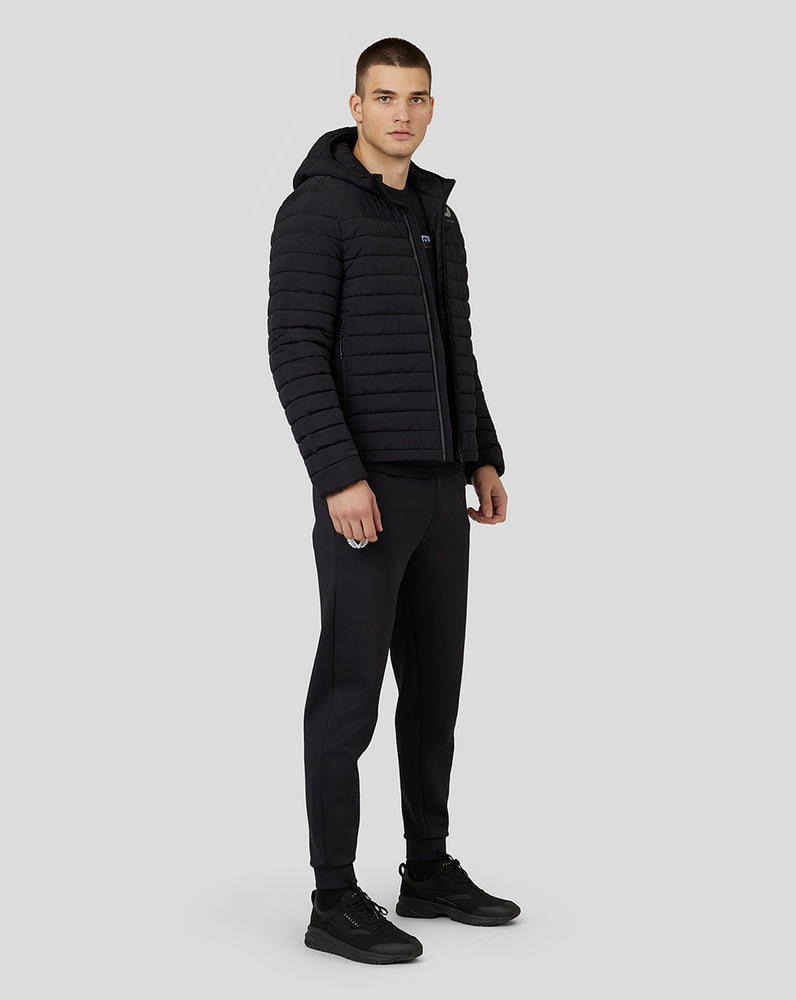 Castore Hooded Puffer Jacket Fekete | 1824-JEBDX