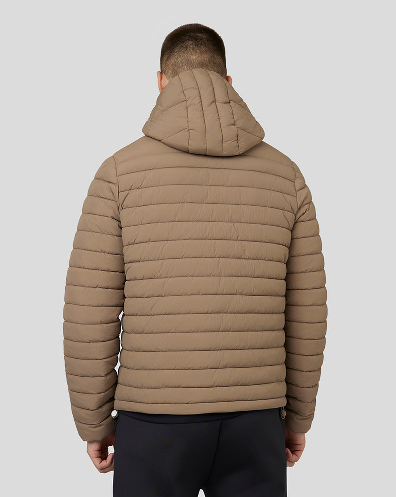 Castore Hooded Puffer Jacket Mushroom | 2475-MAVQF