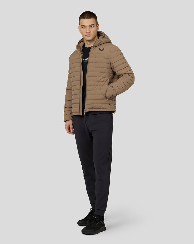 Castore Hooded Puffer Jacket Mushroom | 2475-MAVQF