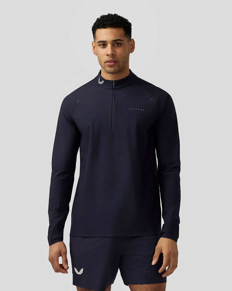 Castore Zone Ventilation Quarter Zip Sötétkék | 4875-VUCLB