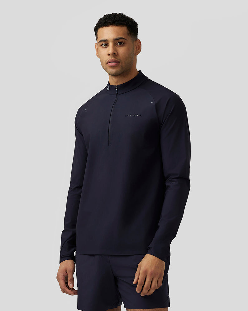 Castore Zone Ventilation Quarter Zip Sötétkék | 4875-VUCLB